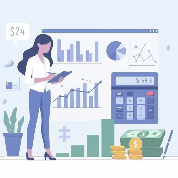 Ilustración de simulador financiero